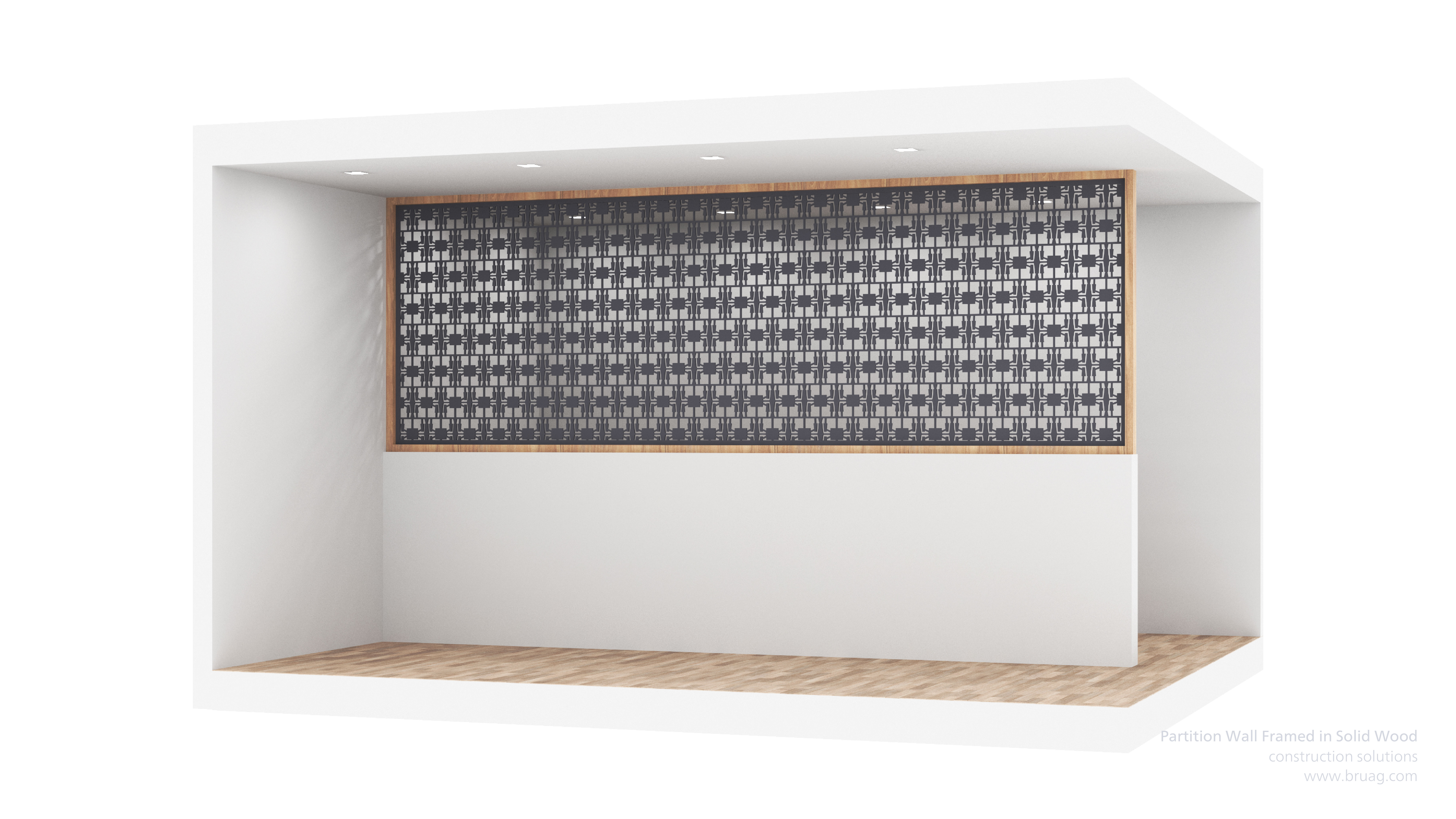 Room Dividers - Partition Wall Oak Plywood from Bruag Design Factory